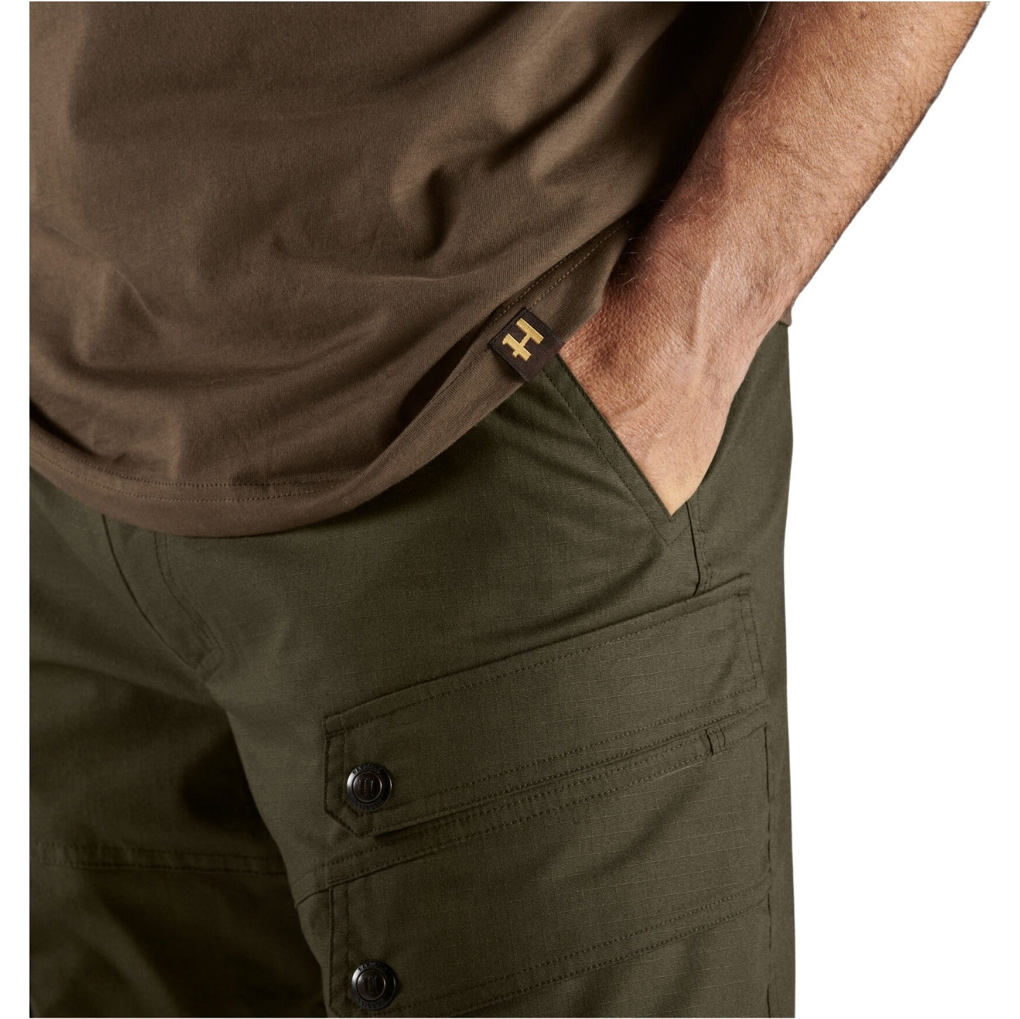 Harkila Mens Pro Hunter Short Sleeve T - Shirt 16010441303 - Slate Brown